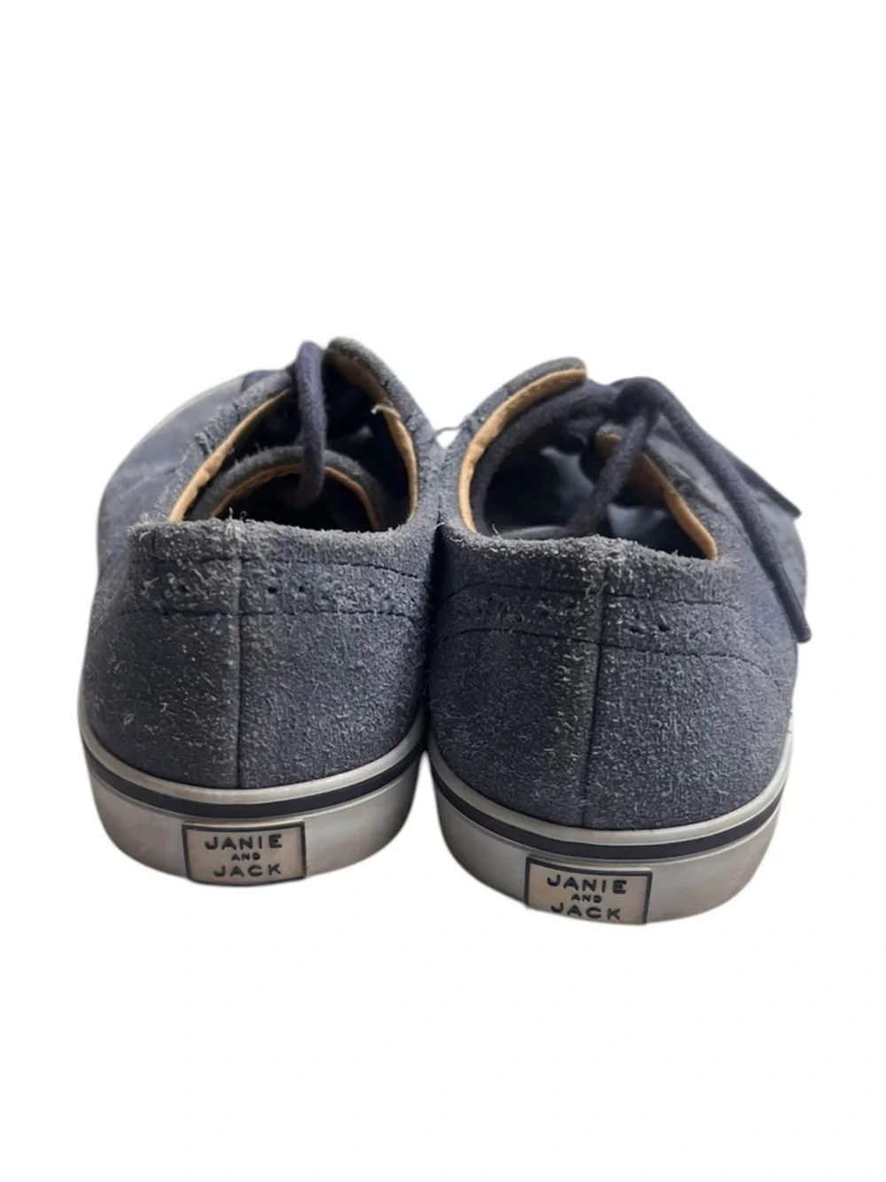 Janie and Jack Boys Suede Wingtip Oxford Sneakers Sz 13 Blue Dress Casual Shoes